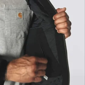 Herren-Aktivjacke aus gewaschenem, gefüttertem Entenstoff