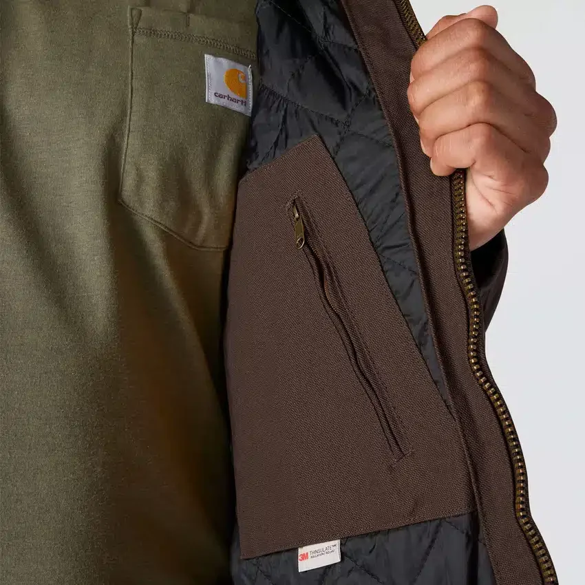 Herren-Aktivjacke aus gewaschenem, gefüttertem Entenstoff