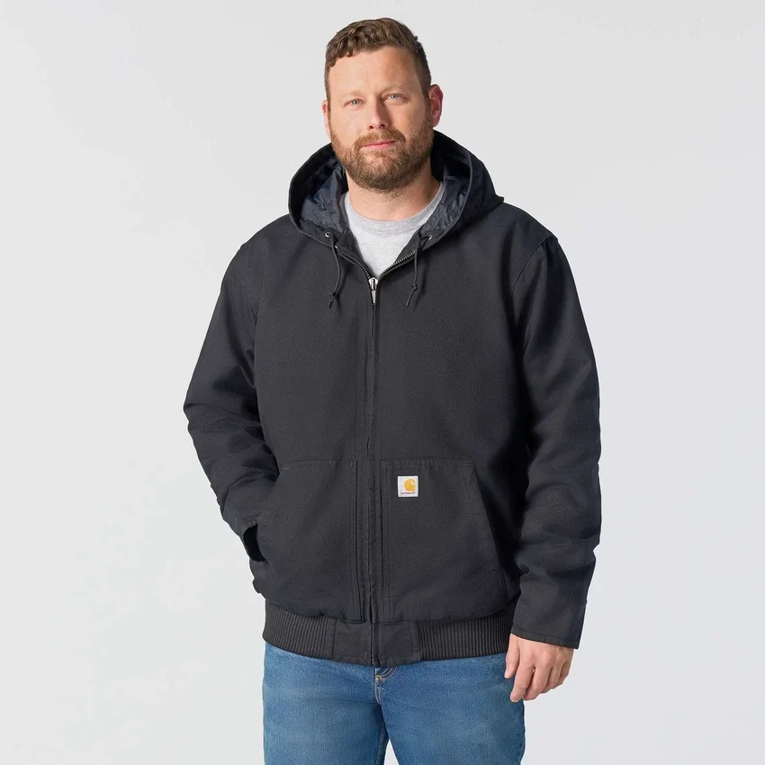 Herren-Aktivjacke aus gewaschenem, gefüttertem Entenstoff