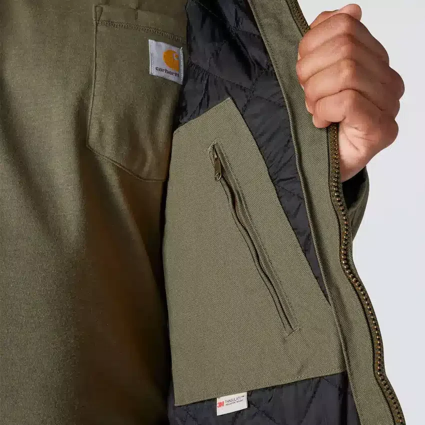 Herren-Aktivjacke aus gewaschenem, gefüttertem Entenstoff