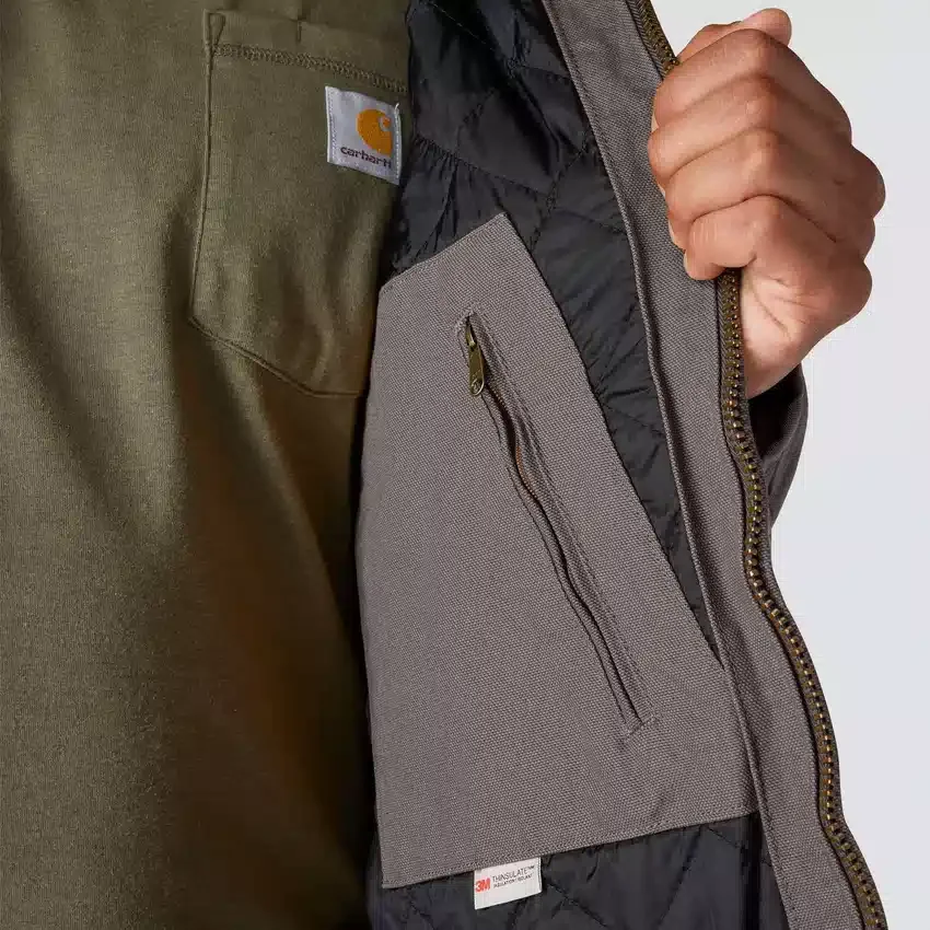 Herren-Aktivjacke aus gewaschenem, gefüttertem Entenstoff