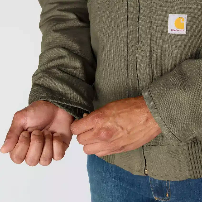 Herren-Aktivjacke aus gewaschenem, gefüttertem Entenstoff