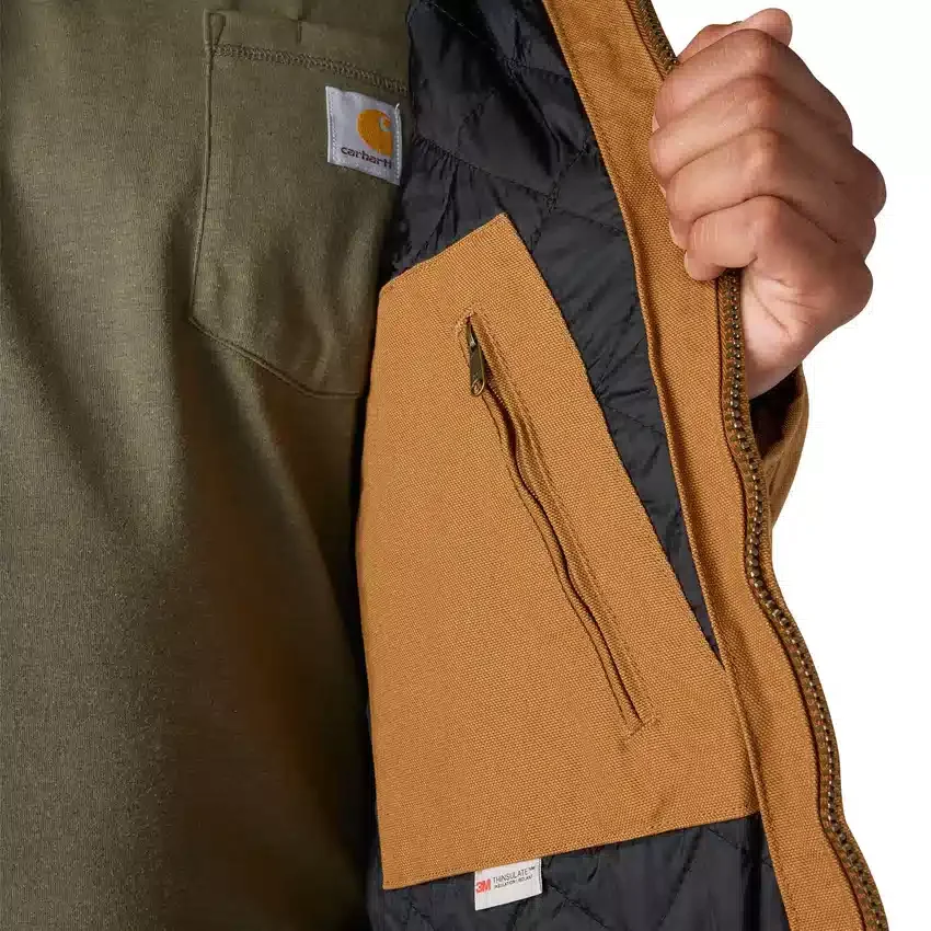 Herren-Aktivjacke aus gewaschenem, gefüttertem Entenstoff