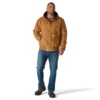 Herren-Aktivjacke aus gewaschenem, gefüttertem Entenstoff