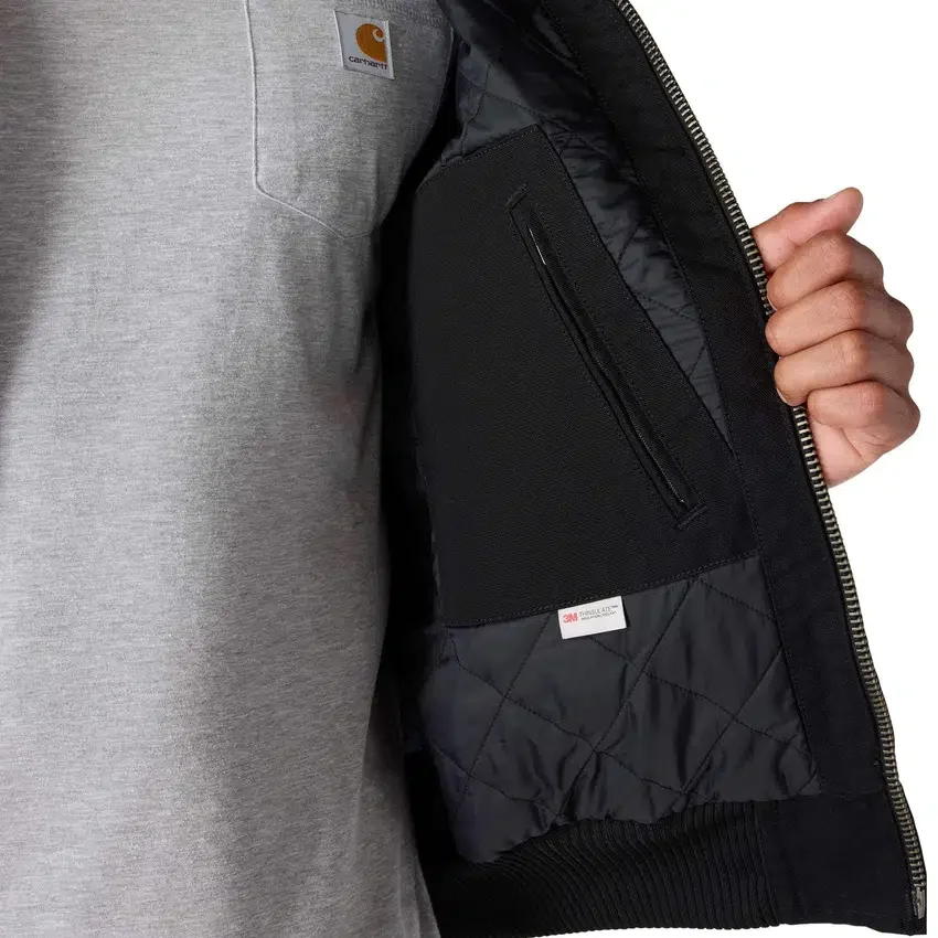 Herren-Aktivjacke aus gewaschenem, gefüttertem Entenstoff