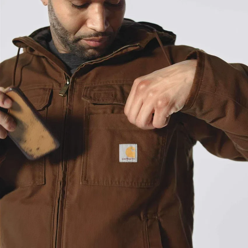 Herren-Aktivjacke «Bartlett» aus gewaschenem Entenstoff mit Isolierung