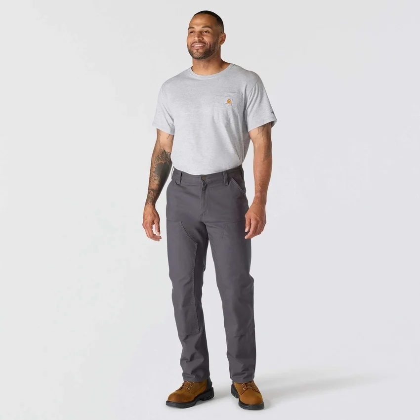 Herren-Arbeitshose «Relaxed Straight Fit» aus Rugged Flex-Duck-Material mit doppelten Knieverstärkungen