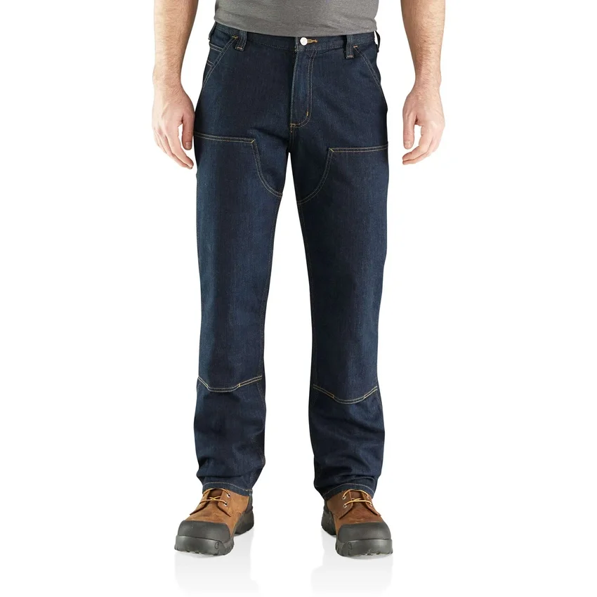Herren-Arbeitsjeans im Relaxed-Straight-Schnitt mit Rugged Flex und doppelverstärkten Knien