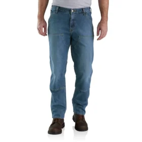 Herren-Arbeitsjeans im Relaxed-Straight-Schnitt mit Rugged Flex und doppelverstärkten Knien