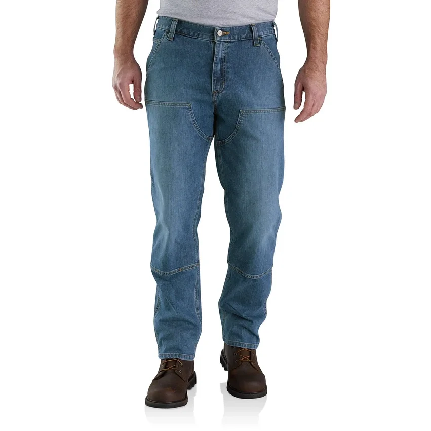 Herren-Arbeitsjeans im Relaxed-Straight-Schnitt mit Rugged Flex und doppelverstärkten Knien