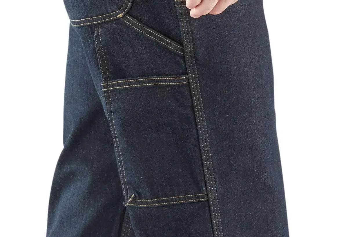 Herren-Arbeitsjeans im Relaxed-Straight-Schnitt mit Rugged Flex und doppelverstärkten Knien