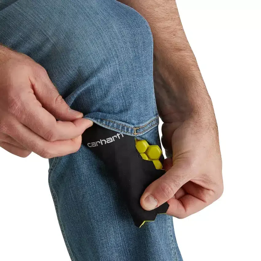 Herren-Arbeitsjeans im Relaxed-Straight-Schnitt mit Rugged Flex und doppelverstärkten Knien