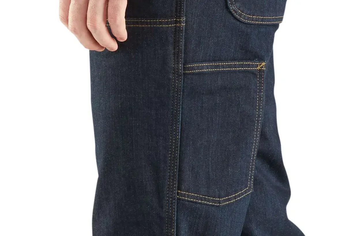 Herren-Arbeitsjeans im Relaxed-Straight-Schnitt mit Rugged Flex und doppelverstärkten Knien