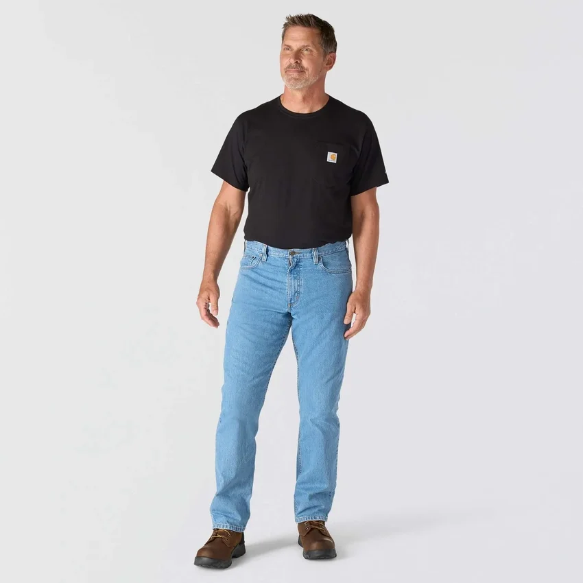 Herren-Arbeitsjeans in lockerer, gerader Passform