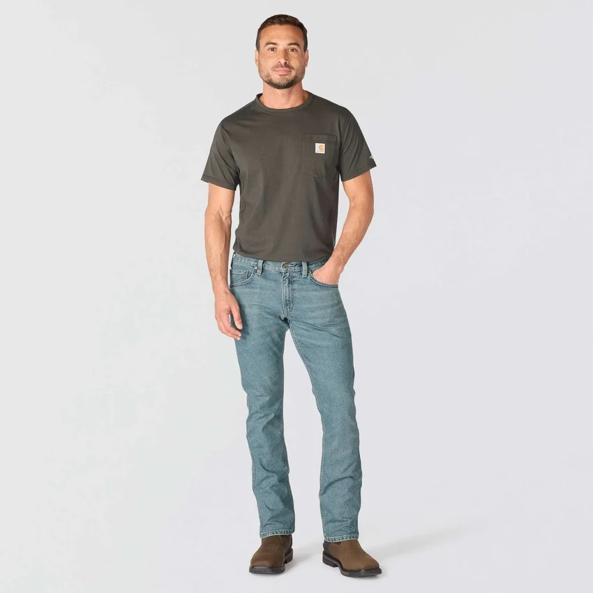 Herren-Arbeitsjeans mit lockerer Bootcut-Passform und «Rugged Flex»-Technologie