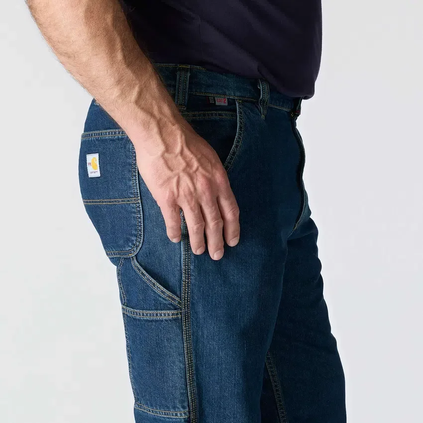 Herren-Arbeitsjeans mit lockerer Passform und geradem Bein, feuerfest