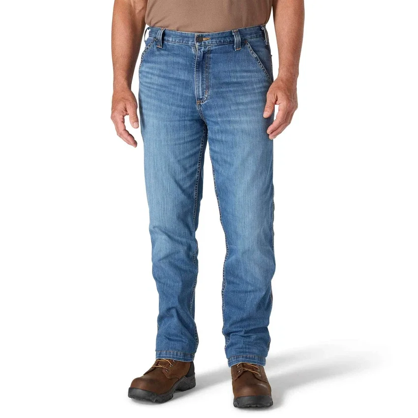 Herren-Arbeitsjeans «Relaxed Straight Rugged Flex»