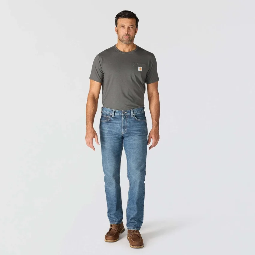 Herren-Arbeitsjeans «Relaxed Straight Rugged Flex»