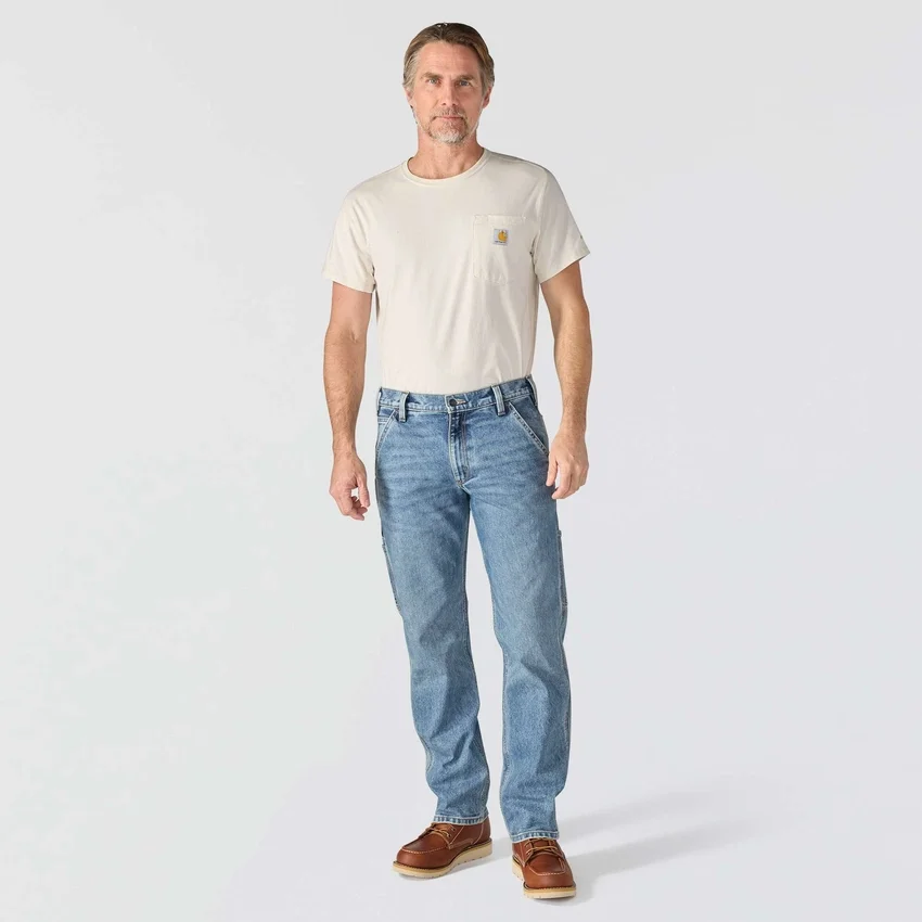 Herren-Arbeitsjeans «Relaxed Straight Rugged Flex»