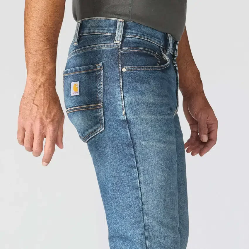Herren-Arbeitsjeans «Relaxed Straight Rugged Flex»