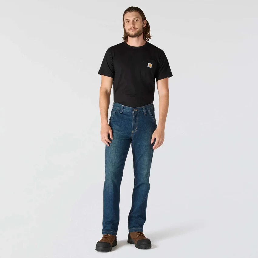 Herren-Arbeitsjeans «Relaxed Straight Rugged Flex»