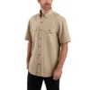 Herren-Chambray-Hemd mit lockerer Passform und kurzen Armlingen – Herren-Arbeitshemden
