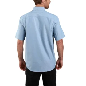Herren-Chambray-Hemd mit lockerer Passform und kurzen Armlingen – Herren-Arbeitshemden
