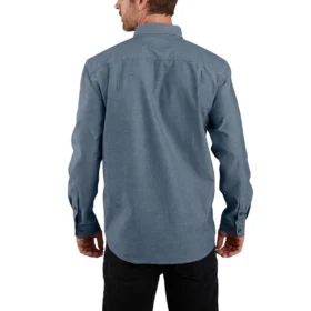 Herren-Chambray-Hemd mit weiter Passform und langen Armlingen – Herren-Arbeitshemden