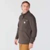 Herren-Fleece-Pullover mit Viertelreissverschluss in Relaxed Fit
