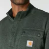Herren-Fleece-Pullover mit Viertelreissverschluss in Relaxed Fit