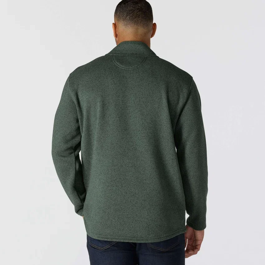 Herren-Fleece-Pullover mit Viertelreissverschluss in Relaxed Fit