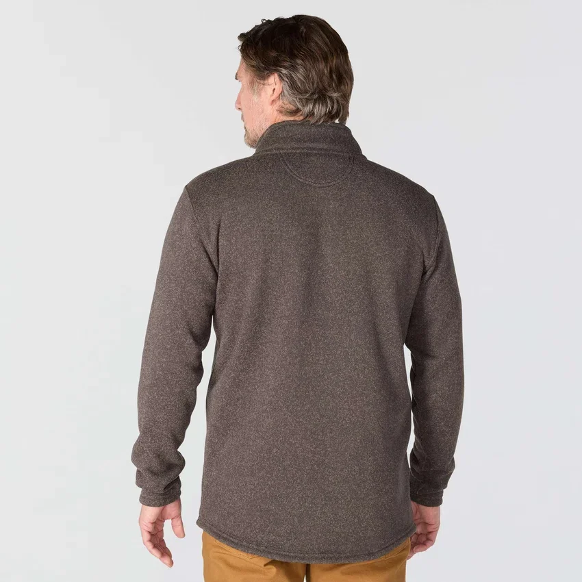 Herren-Fleece-Pullover mit Viertelreissverschluss in Relaxed Fit