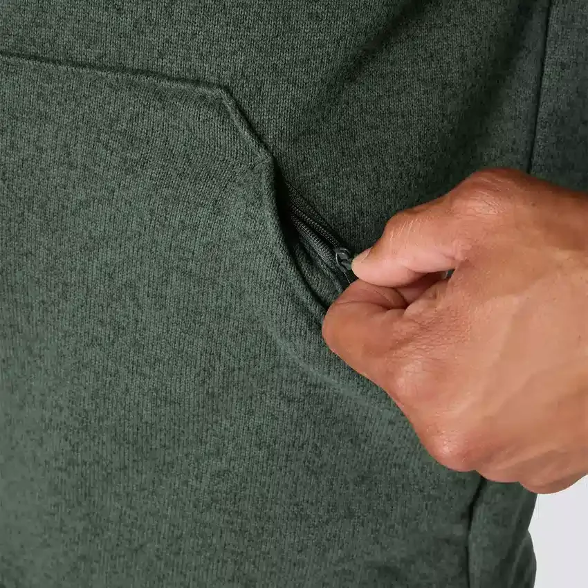 Herren-Fleece-Pullover mit Viertelreissverschluss in Relaxed Fit