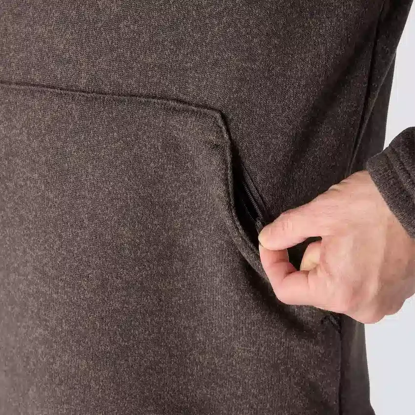 Herren-Fleece-Pullover mit Viertelreissverschluss in Relaxed Fit