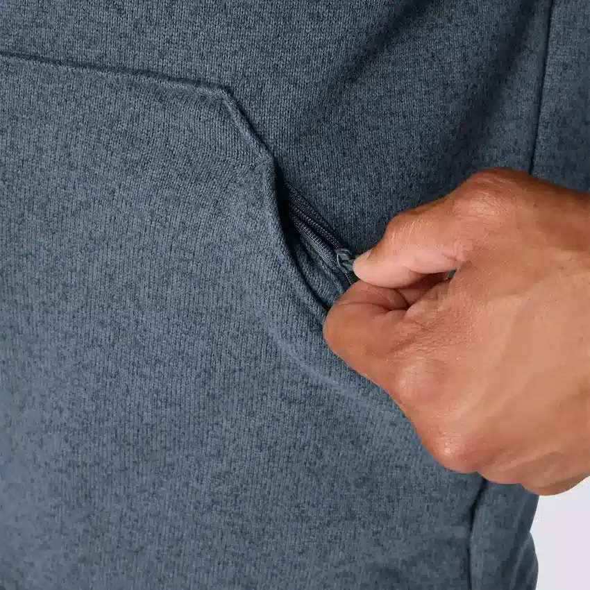 Herren-Fleece-Pullover mit Viertelreissverschluss in Relaxed Fit