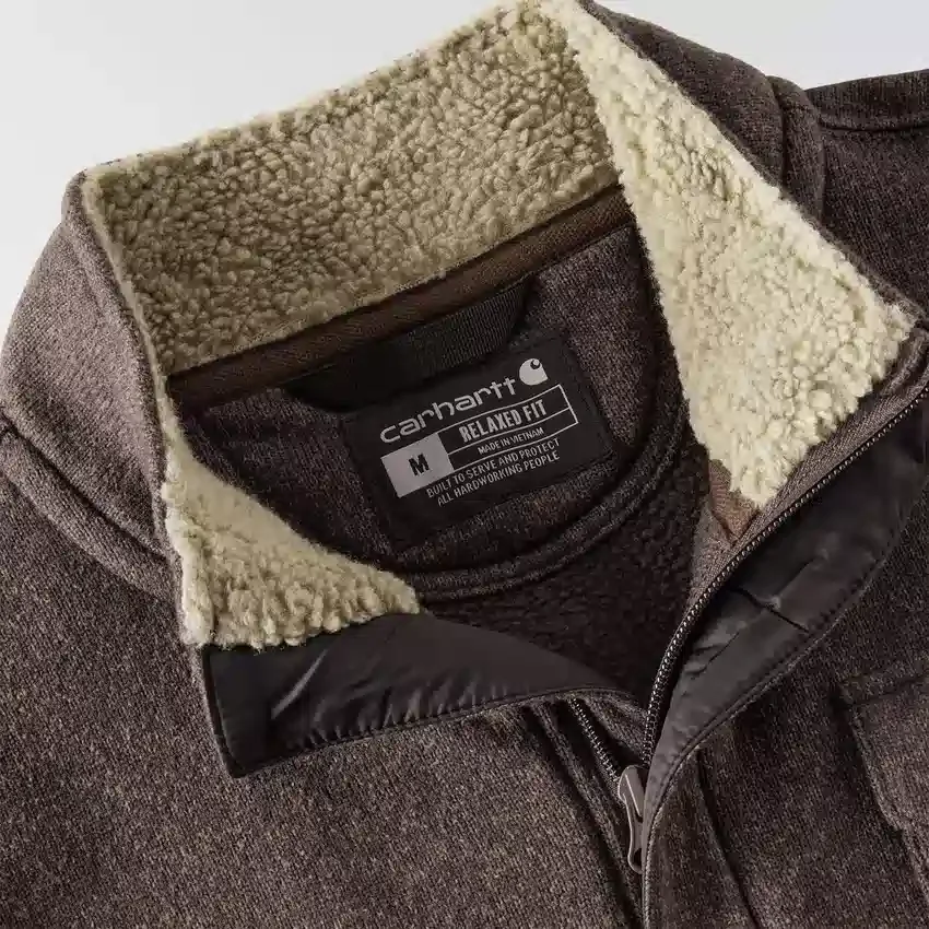 Herren-Fleece-Pullover mit Viertelreissverschluss in Relaxed Fit
