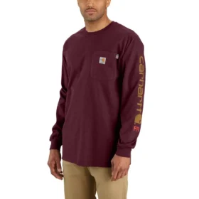 Herren-FR Force Irvine locker sitzendes Langarm-Logo-T-Shirt – flammhemmende Hemden