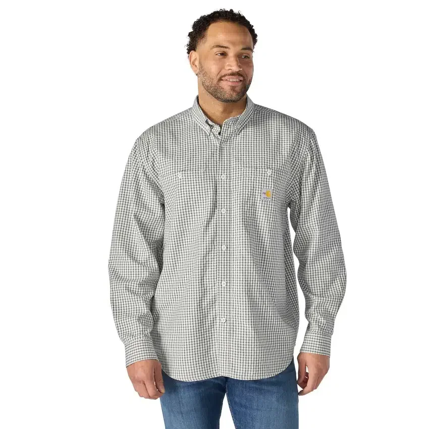 Herren-FR Force Sun Defender™ Langarm-Karo-Hemd – Sonnenschutz-Hemden