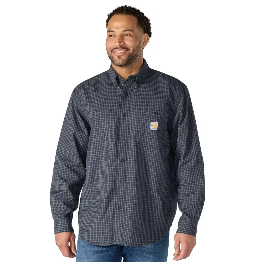 Herren-FR Force Sun Defender™ Langarm-Karo-Hemd – Sonnenschutz-Hemden
