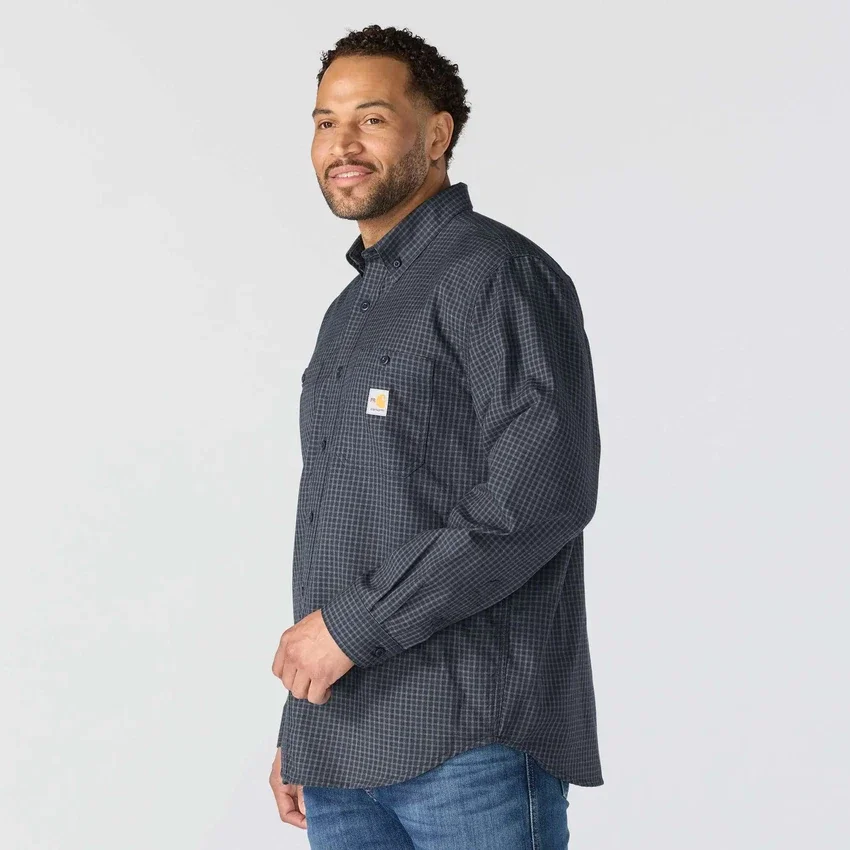 Herren-FR Force Sun Defender™ Langarm-Karo-Hemd – Sonnenschutz-Hemden