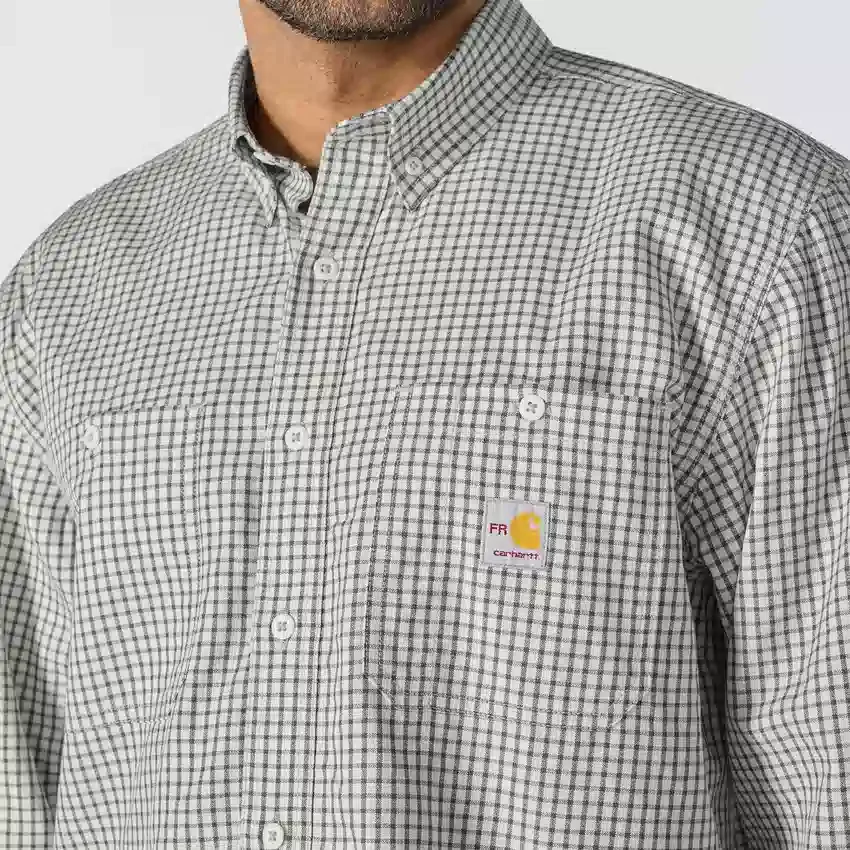 Herren-FR Force Sun Defender™ Langarm-Karo-Hemd – Sonnenschutz-Hemden