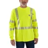 Herren-FR-High-Visibility-Force-Hemd mit lockerer Passform, langen Armlingen und Klasse 3