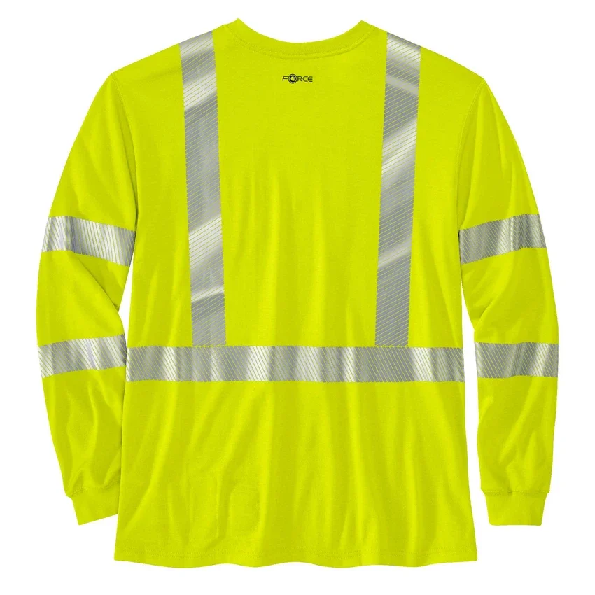 Herren-FR-High-Visibility-Force-Hemd mit lockerer Passform, langen Armlingen und Klasse 3