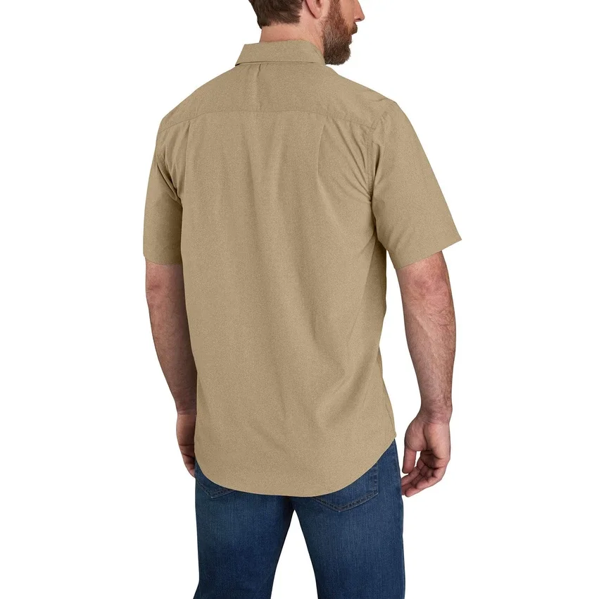 Herren-Hemd «Force Sun Defender™» aus Chambray, lockere Passform, mit kurzen Armlingen – Sonnenschutz-Hemden