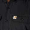 Herren-Hemd «Force Sun Defender™» aus Chambray, lockere Passform, mit kurzen Armlingen – Sonnenschutz-Hemden