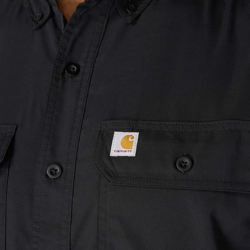 Herren-Hemd «Force Sun Defender™» aus Chambray, lockere Passform, mit kurzen Armlingen – Sonnenschutz-Hemden