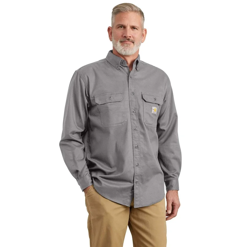 Herren-Hemd «Fr» mit lockerer Passform aus Twill und langen Armlingen