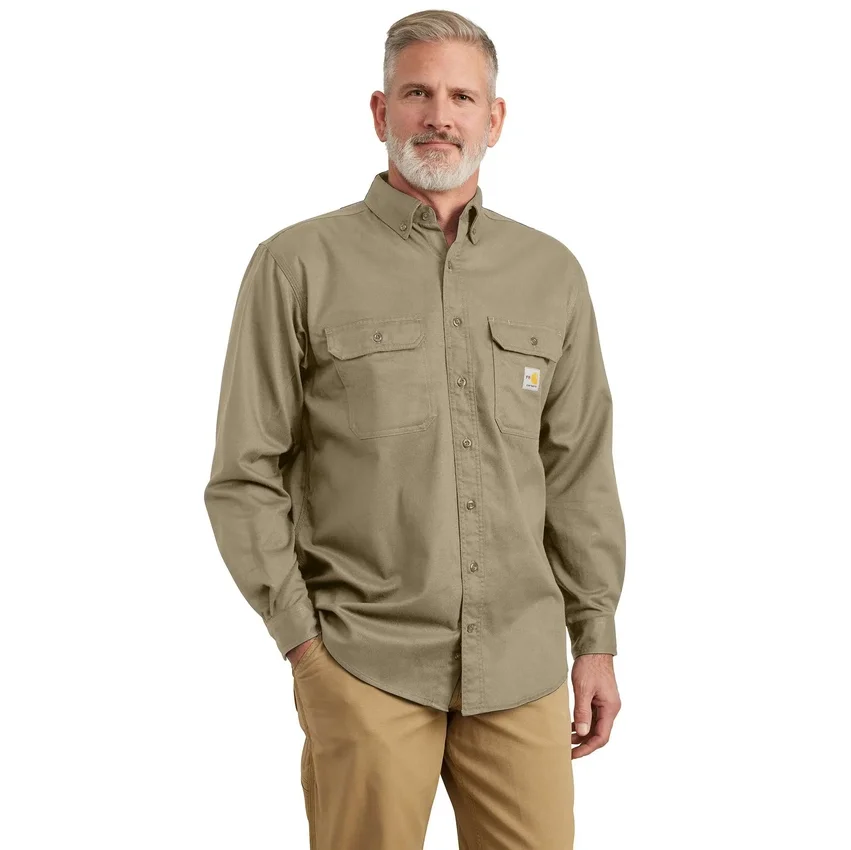 Herren-Hemd «Fr» mit lockerer Passform aus Twill und langen Armlingen