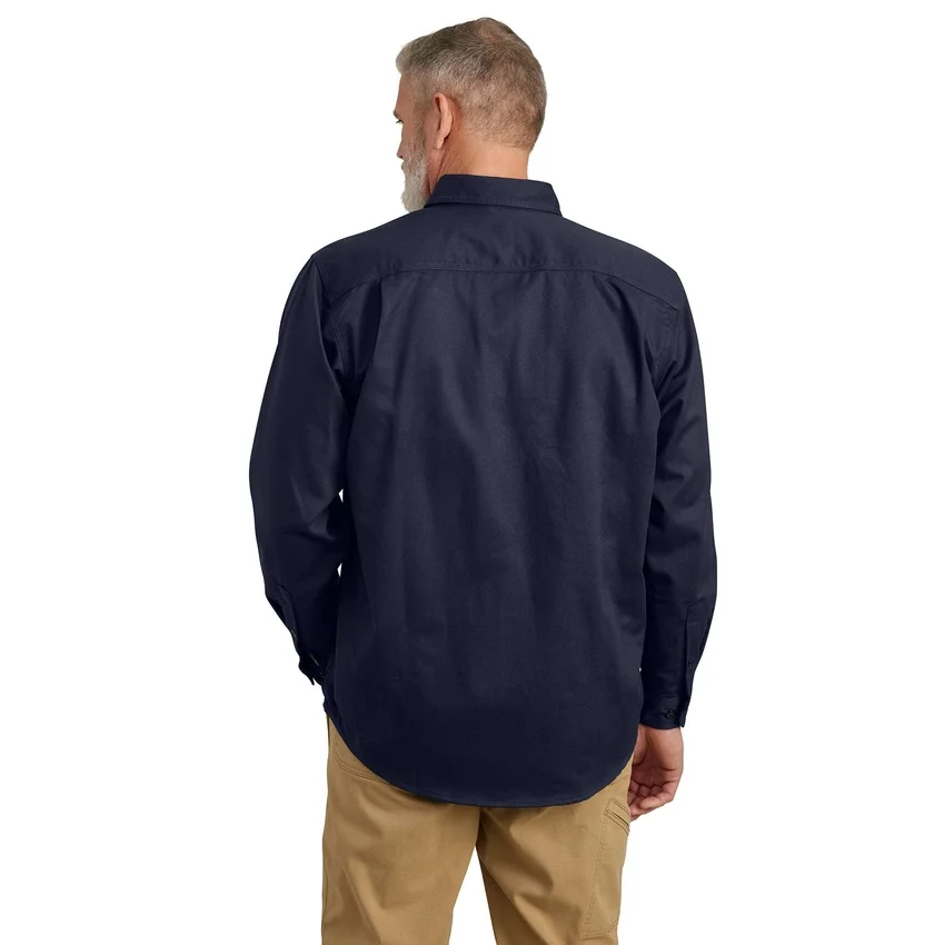 Herren-Hemd «Fr» mit lockerer Passform aus Twill und langen Armlingen