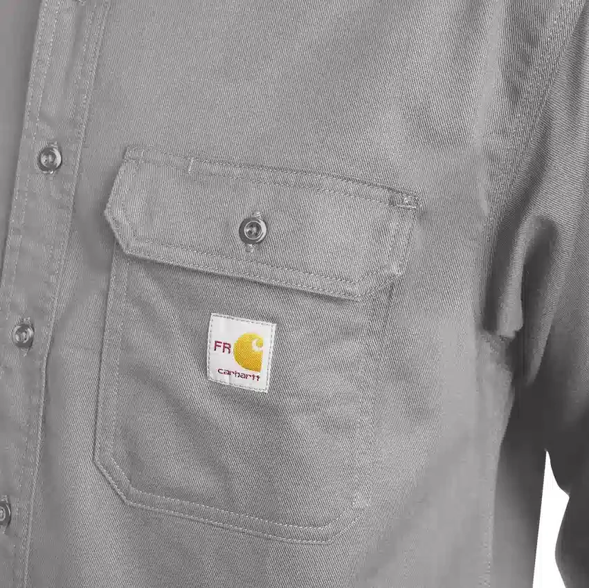 Herren-Hemd «Fr» mit lockerer Passform aus Twill und langen Armlingen